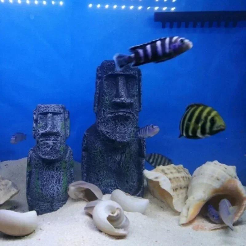 Aquarium Fisch Tank Harz Dekoration Ostern Insel Simulation Statue Personalisierte Urlaub Überraschung Geschenk Home Dekorationen Ornament