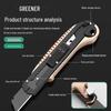 Green Forest Heavy-Duty All-Steel Utility Knife: Industrial-Grade, Thickened, Durable, Large Wallpaper & Paper Cutter