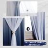 NICETOWN Gradient Drape Double Princess Width Length Set of 2 Curtains, Dividers, Layer, Stylish, Romantic, Thick, Style, Windproof, Warm, Bedroom,