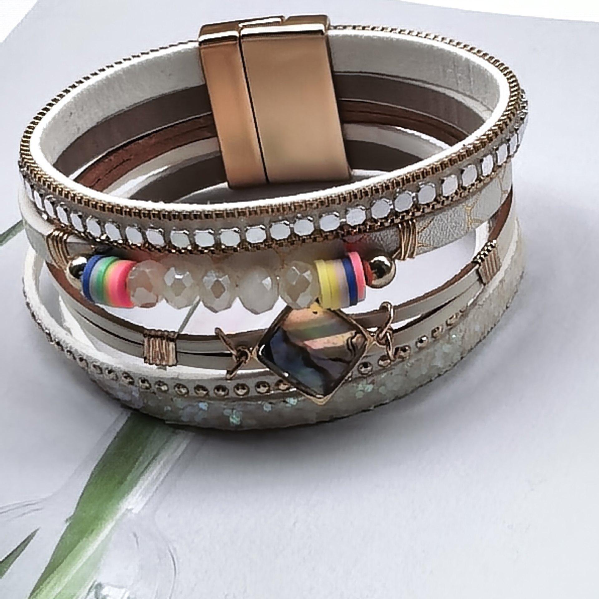 Retro Multi-Layer Women s Leather Bracelet - Handmade, Fashionable, Versatile