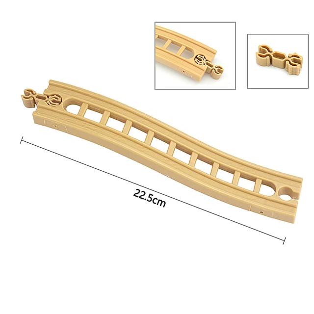 Non-Toxic Wooden Railway Connect Fixer Train Track Accessories Connector Tracffic Light Toys Holder Fit Brio Wooden Track Toys Educational