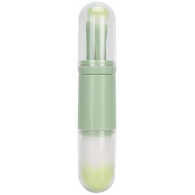 Makeup Powder Brush Set Nail Dust Remover Retractable Portable WLid Fiber BristleGreen