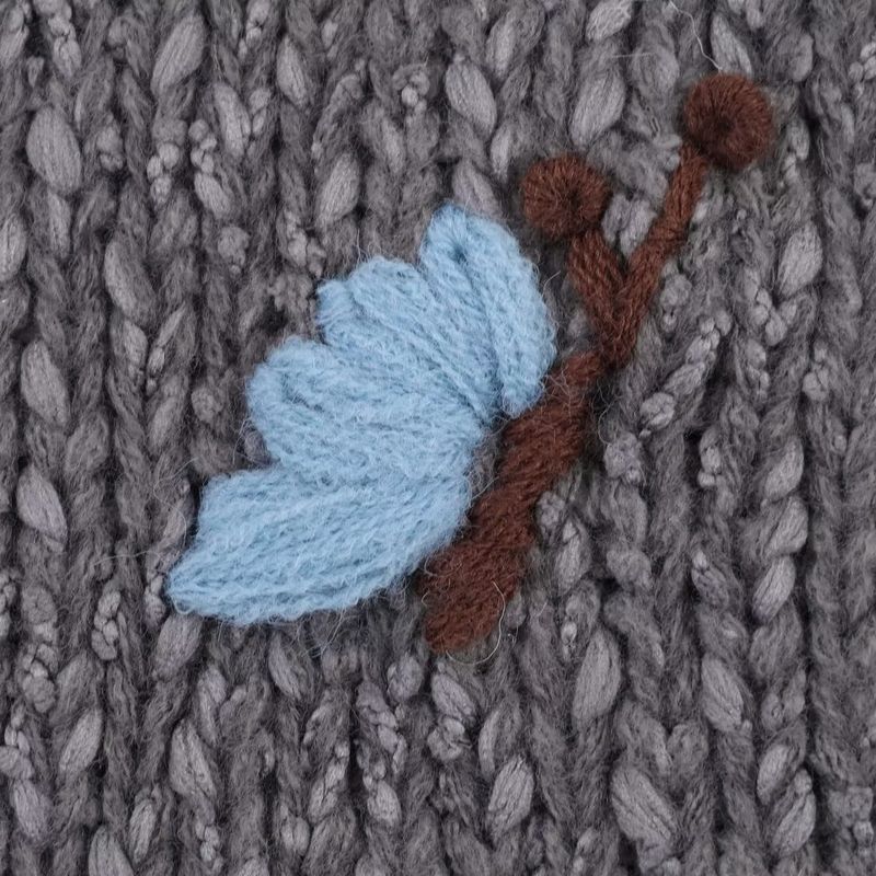 Kaslead New Women clothes Western Style Fashion Simple and Versatile Handmade Embroidery Knit cardigan Outerwear