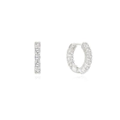 Eenie Beenie Silver 2.3mm Tennis One-touch Earrings
