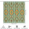 Modern Bohemian Geometric Bathroom Shower Curtain Set In Green Orange Decorative Fabric Waterproof Bath Mat 70X180Cm