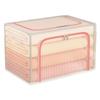 For Clothes Storage Bin Foldable with Metal Frame and Transparent Lid for Space Saving Bedroom Closet For Clothes Storage