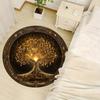 Vintage Golden Tree of Life Round Rug Non Slip Washable Mat For Kitchen Living Room Bedroom Home Decor