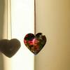 Crystal Heart-shaped Prism Crafts Window Door Ornaments Chandelier Rope Pendant