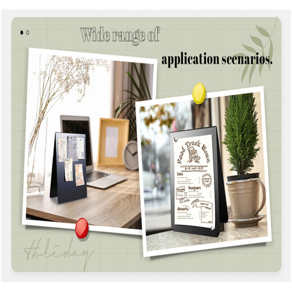Desktop Magnetic Bulletin Board Freestanding Metal Easel Memo Board For Desktop Home Offices Decoration