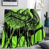 Green Mucus Reaper Print Flannel Blanket,High quality Comfortable for All Seasons,Home Decor,Warmth and Comfort,Perfect for Christmas Gifts