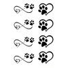 Ins Simple Love Flower Butterfly Swallow Mobius Ring Infinite Loop Wrist Tattoo Sticker