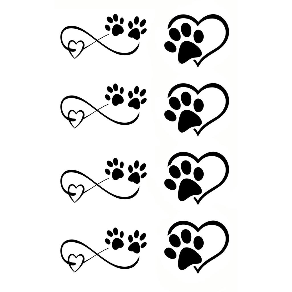 Ins Simple Love Flower Butterfly Swallow Mobius Ring Infinite Loop Wrist Tattoo Sticker