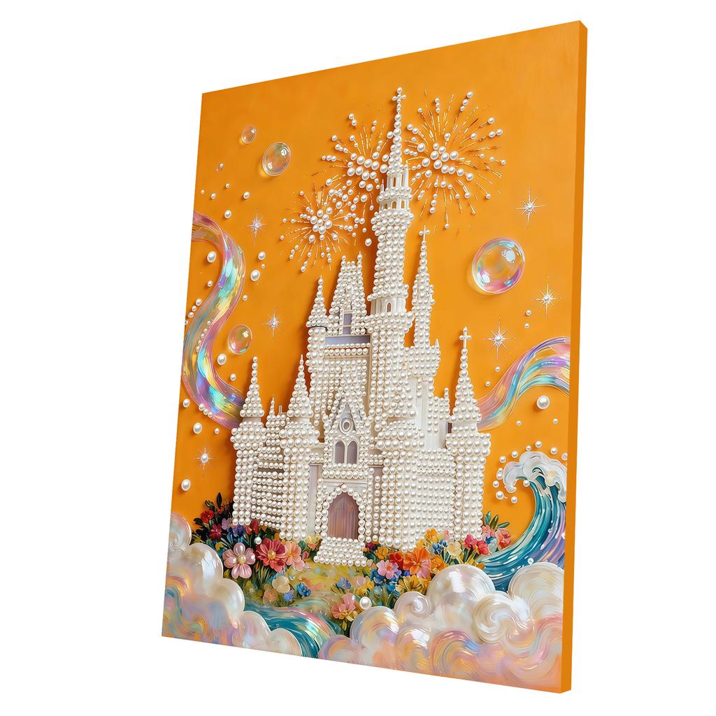 DIY Pearl Painting Kit with Frame 30x40cm Pearl Gem Paintings Picture Arts Craft for Adults/Beginners Gift Home Decor