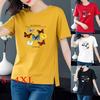 Fashion Women Casual Short Sleeve Printed  Blouse Ladies T-Shirt Tops