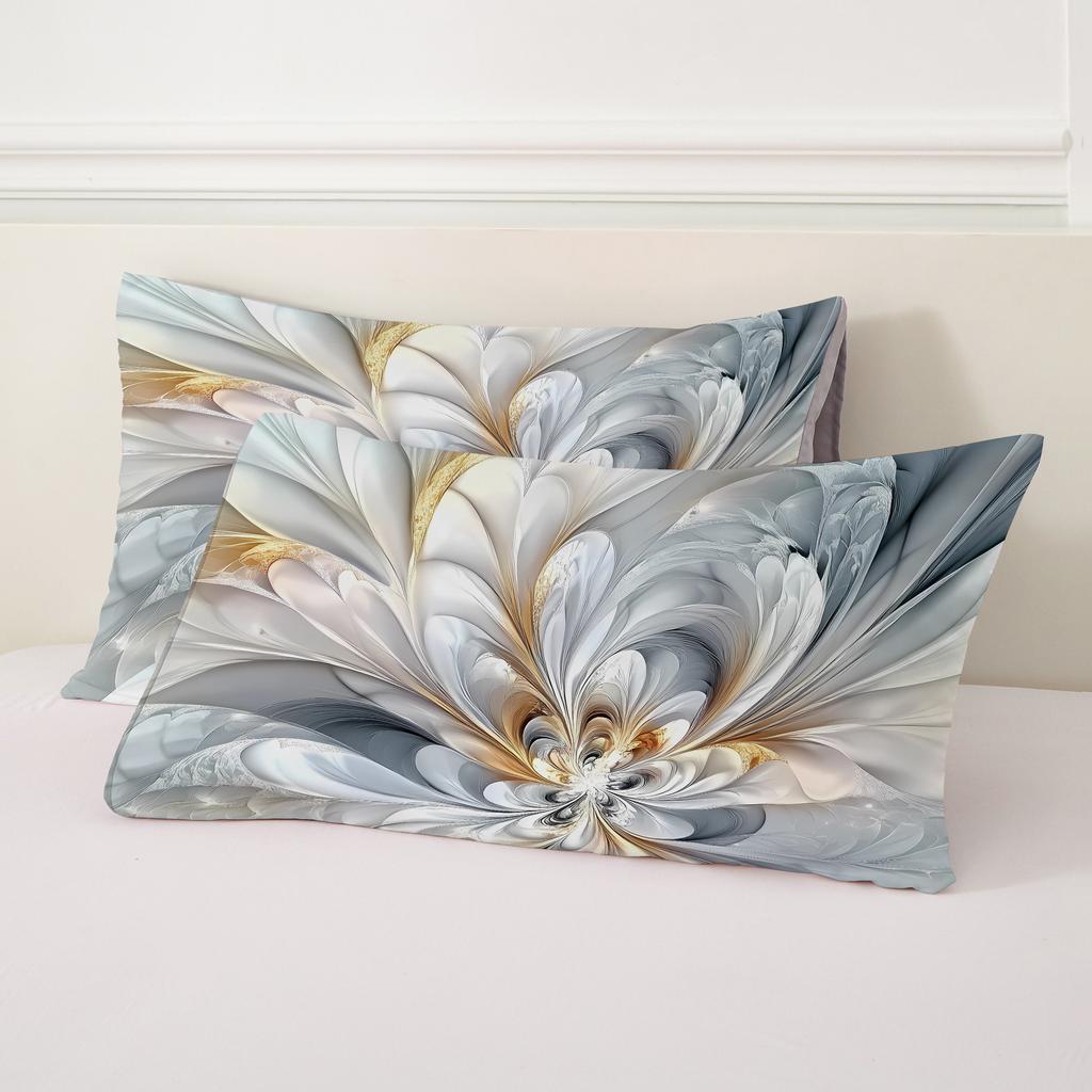 3D Psychedelic Floral Duvet Cover Set Abstract Flower Print Bedding For Bedroom Decor Soft Comfortable Quilt Covers Pillow Cose