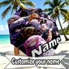 Custom Name Personalized Demon Slayer Print Umbrella, Auto Open Close, 8‑Rib Sturdy Frame, Commute Camping Hiking Use, Birthday Gift