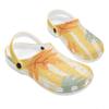 White Printed EVA Clogs Women Men Lightweight Soft Slip On Casual Shoes Comfortable Summer Sandals Lightweight Daily Wear