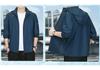 Men's Summer Hooded Ice Silk UPF50+ Sun Protection Jacket for Outdoor Fishing