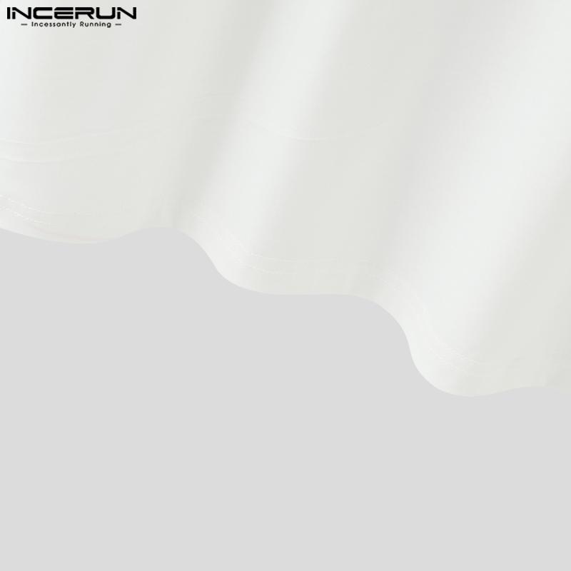 INCERUN Summer Men Short Sleeve Cartoon Print Casual T-shirts Tee