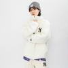 MLB Velvet Jackets Unisex Ivory White Lapel Thickened 3AJPF3016-50IVS