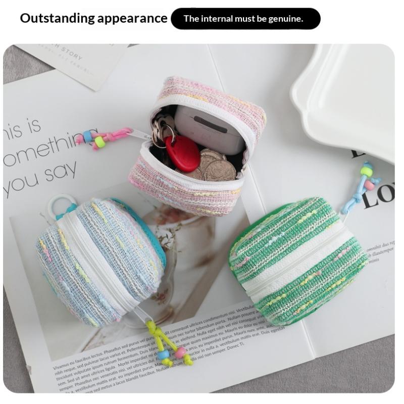 Cute Mini Earbud Carrying Case Waterproof Dustproof Storage Bag for Coins Keys Jewelry Travel Commute