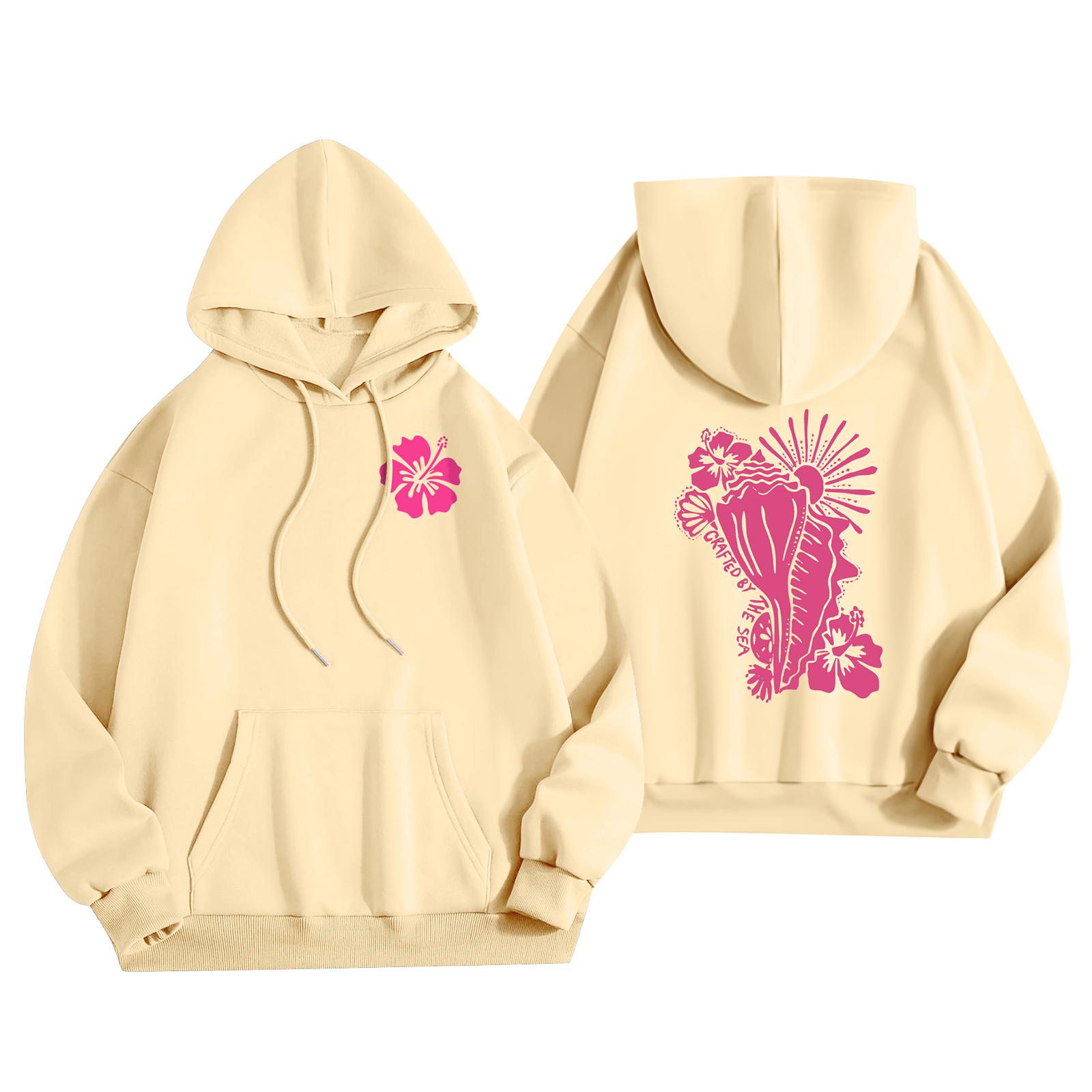 

Женская мода, женский легкий пуловер с длинными рукавами и карманами, толстовка с капюшоном в стиле консервативного стиля XL жёлтый