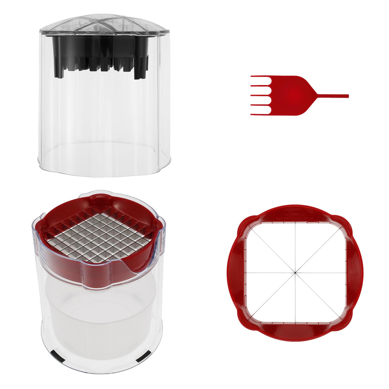 

Fruits Slicer Cup Sturdy Fruits Slicer Fast Cutting Several Slicing Options Even Slicing Cutter Precise Core Removal Cleaning