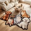 Non-slip Animal Doormat Special-shaped Room Floor Rug New Cat Dog Carpet  Bedroom Living Room Decor