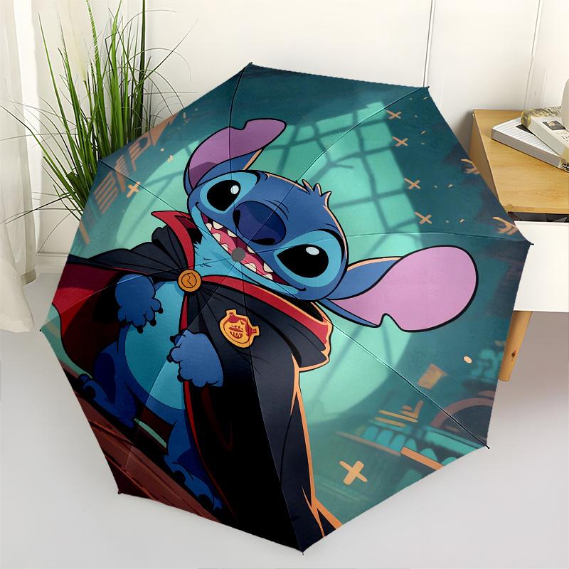 

Stitch, Vampire Automatic Opening and Closing Umbrella, Compact Travel Umbrella, Lightweight and Portable, Suitable for Beach Commuting Busi
