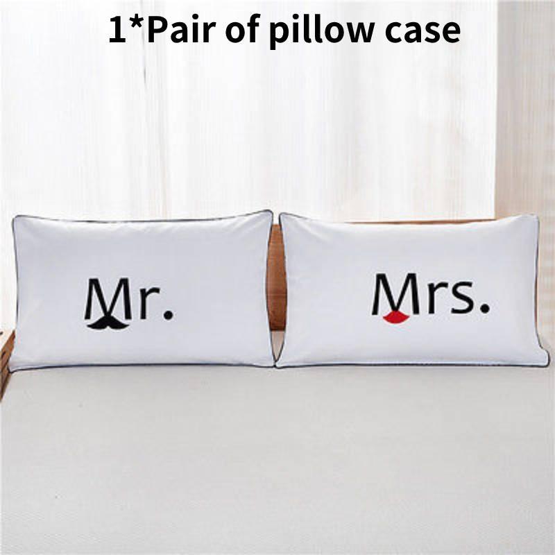 Couple 1 Pair Lovers Home Decor Pillow Case Sofa Waist Throw Cushion Cover