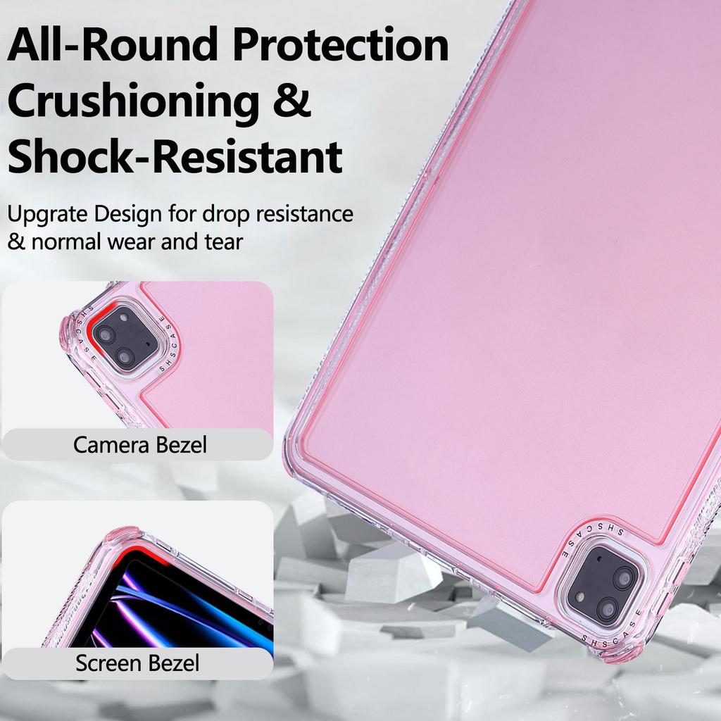 Clear Case for iPad Pro 11 (2022)/(2021)/(2020)/(2018) 3 in 1 PC + TPU Shockproof Tablet Cover