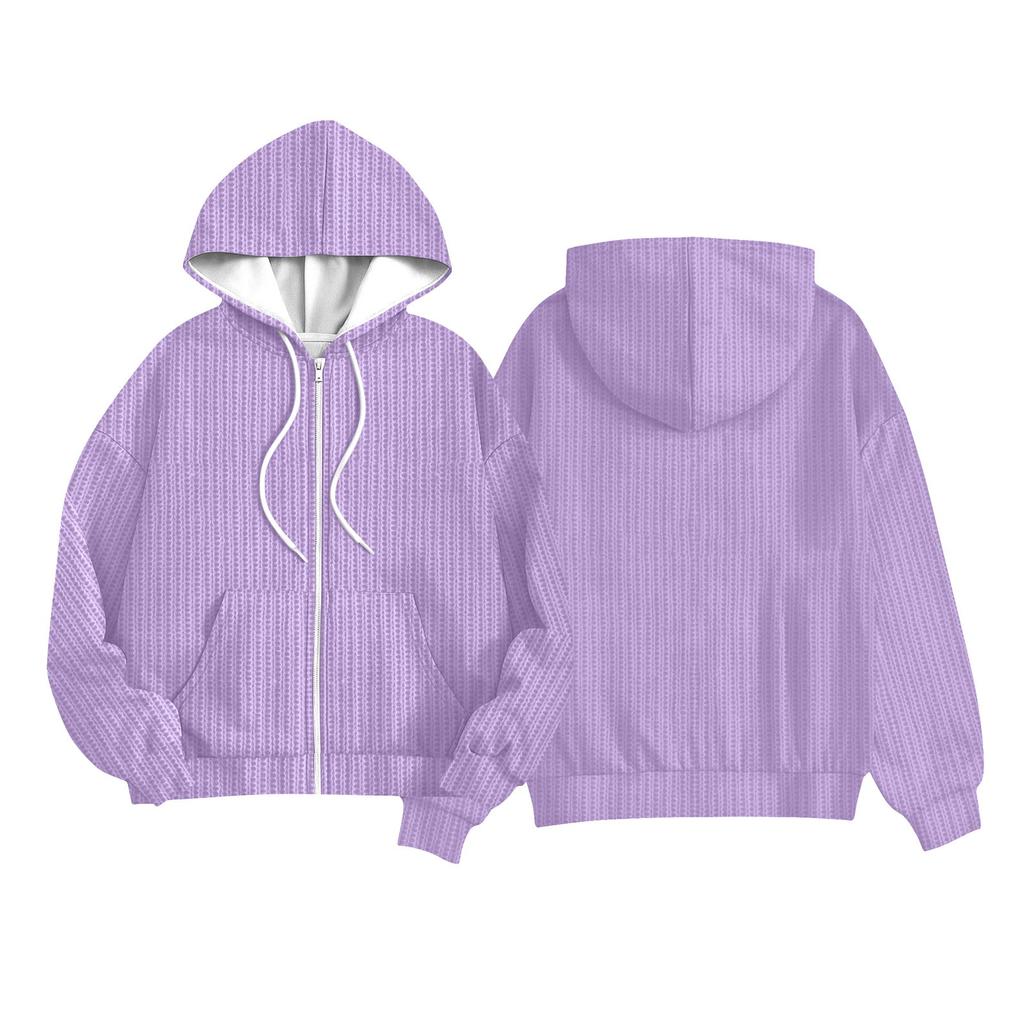 Children Girls And Boys Fashion Jacket Casual Printed Long-sleeved Hooded Cardigan Sweatshirts