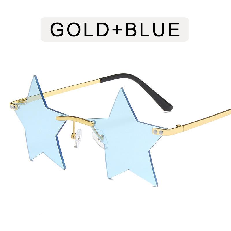 

Очки с пятиконечной звездой, женские забавные солнцезащитные очки с шариками, персонализированные моделирующие солнцезащитные очки one size