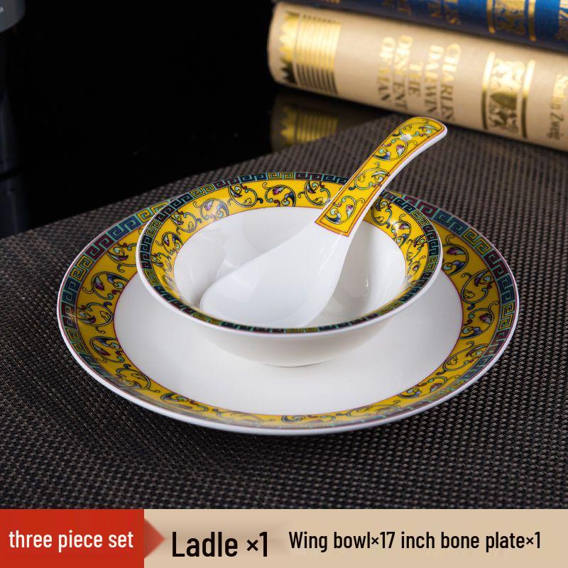 Luxury Ceramic Dinnerware Set: Plates, Bowls, Spoons & Cups for Restaurants & Clubs