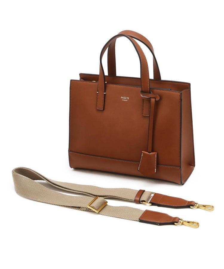 Hazzys Men Acc Brown Logo Contrast Crossbody Tote Bag Hjba6F890W3
