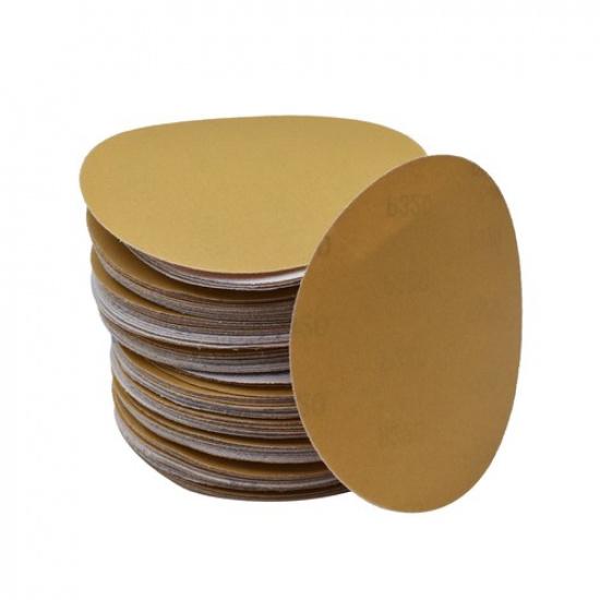 NO-Hole 100 Pack 5" 180 Grit Disc Hook Loop Pads Sanding Discs Flocking