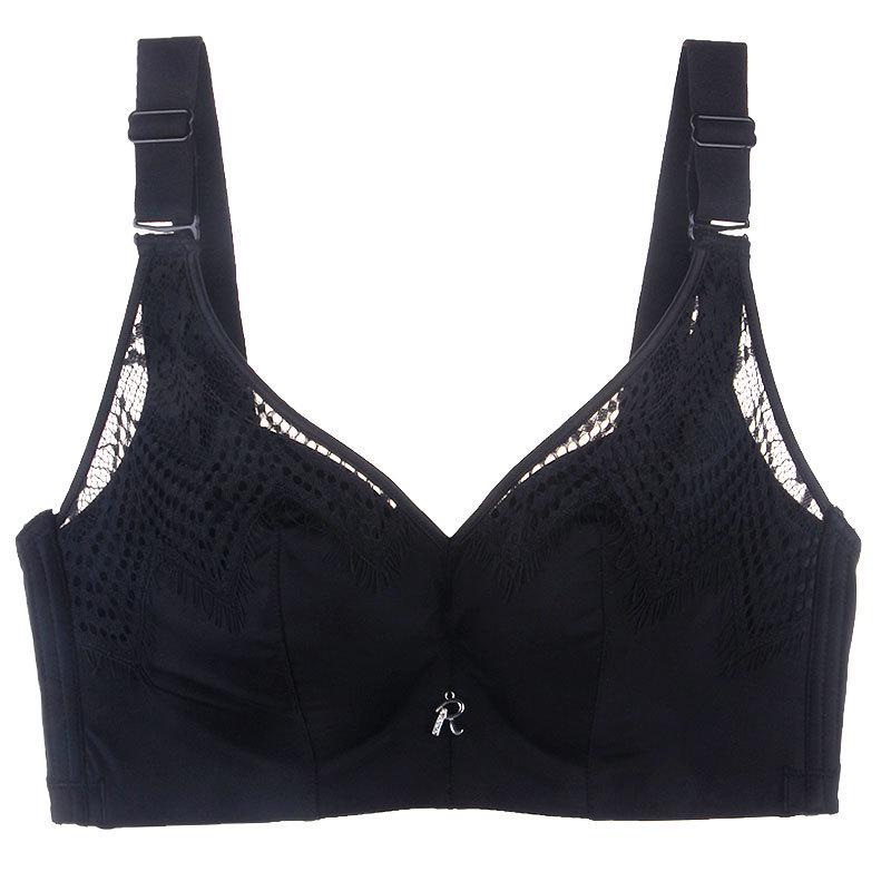 Sexy Large Breasts Show Small Full-cup Thin Section of The Bra Polymerization Without Steel Ring Top Support Underwear Female Bra
