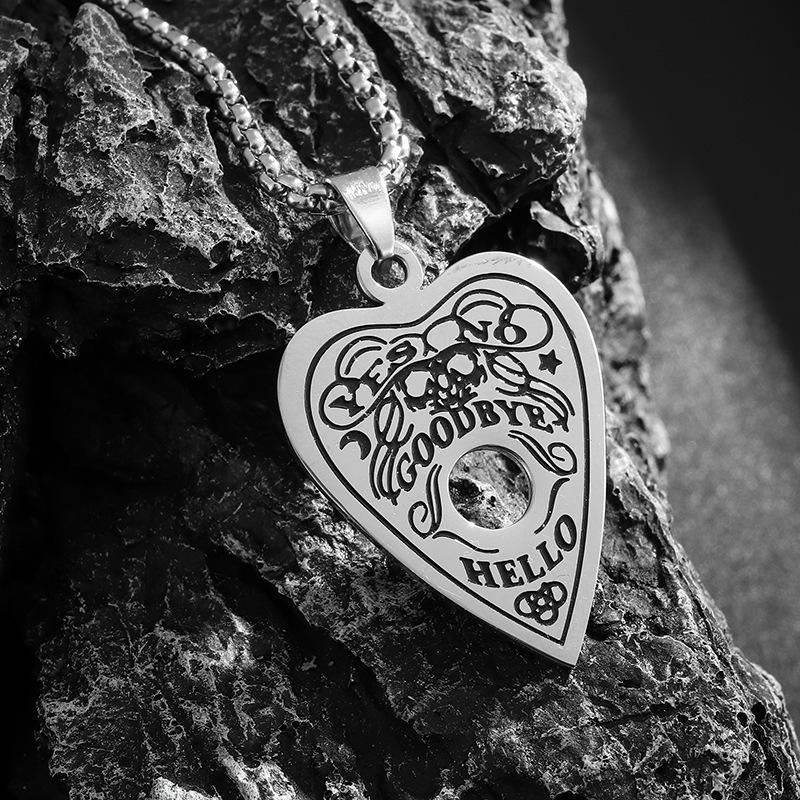 Simple Personalized Hollow Heart Good Boy Stainless Steel Necklace For Men And Women