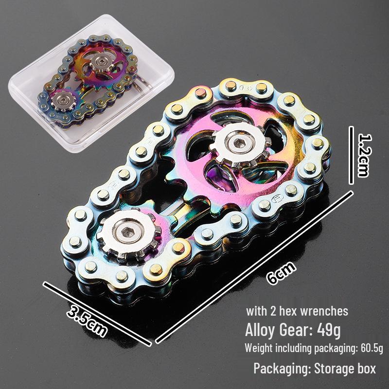 Cross-Border Alloy Gear Fidget Spinner: Adult Decompression Toy