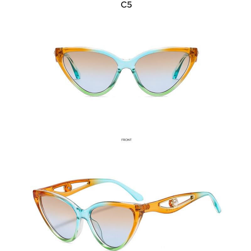 Women's Sunglasses, Fashionable Cat Eye Sunglasses, Pearl Decorative Sunglasses.
