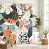 Vibrant Patterned Polyester Bathtub Curtain - Stylish Bathroom Decor Fashionable Shower Curtain for Home Bathroom