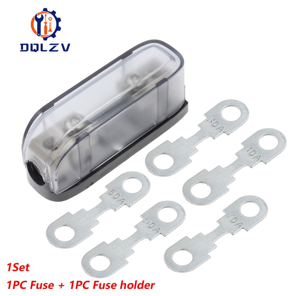 Car Audio Fuse Power Fuse Holder 30-150A Stereo Audio Single Way AGU Fuse Holder Power Distribution Block Fusebox Car Fuse