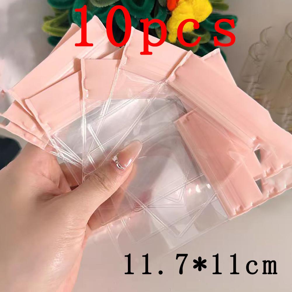 10/15pcs Jewelry Zip Lock Bag Transparent EVA Plastic Storage Envelope Frosted Pouch Ring Earrings Necklace Bracelet Packaging