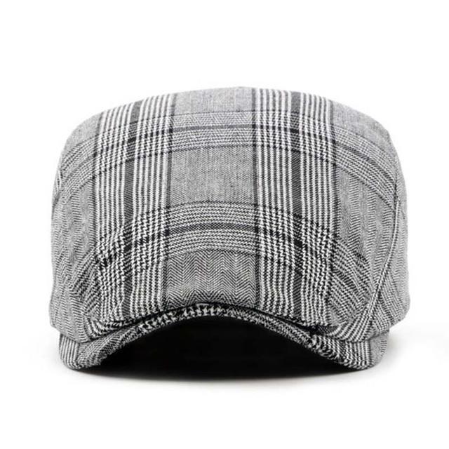 2018 New Retro Striped Berets Hats Adult Men Women Cabbie Flatcap Spring Summer Newsboy Caps