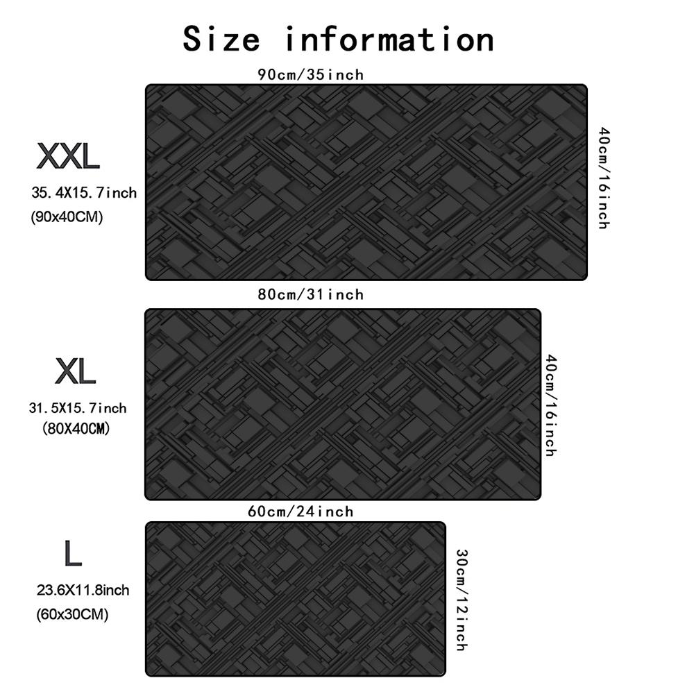 Spatial Graphics Mouse Pad Computer Accessories Office Game Table Mats Rubber Anti-slip Gaming Keyboard Mousepads XXL Desk Pads
