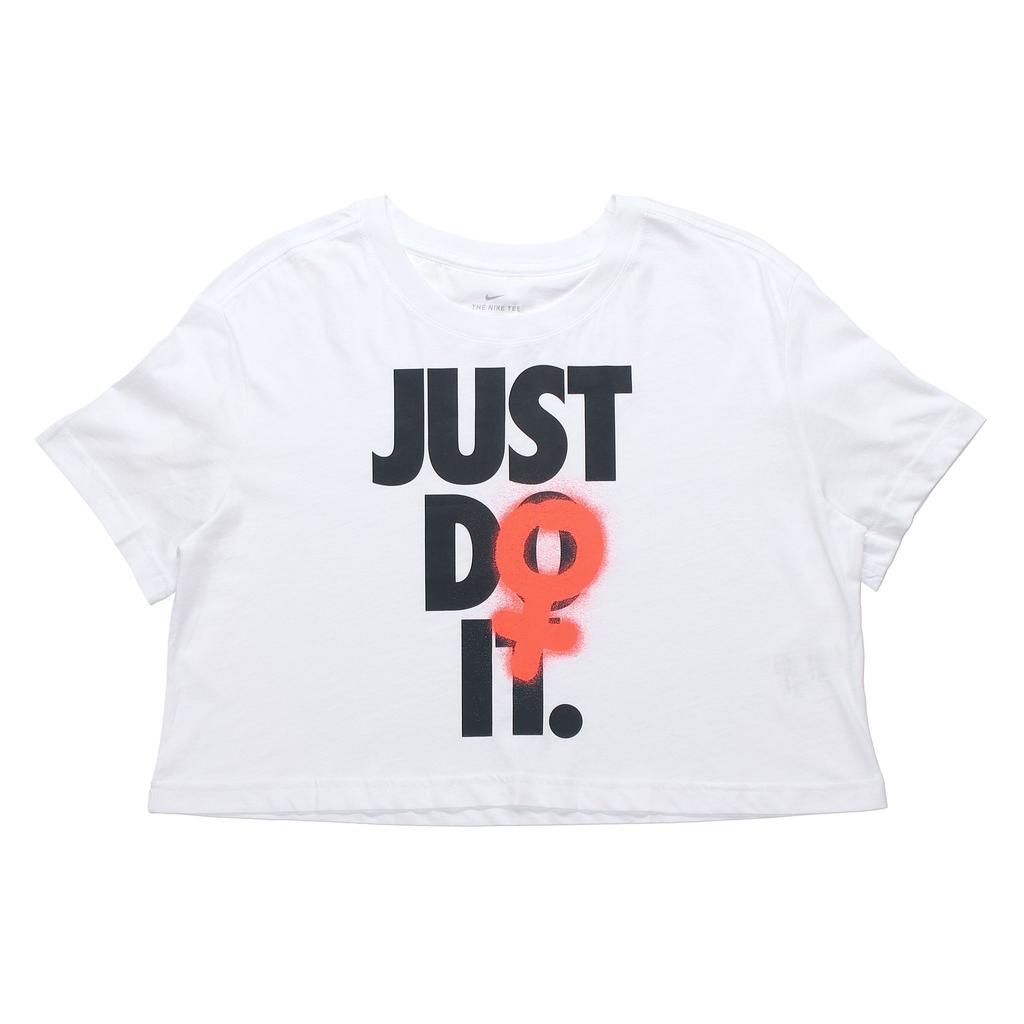 Nike Women's Nsw Rebel Crop Short Sleeve T-Shirt White BV7171-100