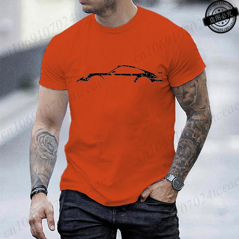 Mens Short Sleeved TShirts Funny Race Car Printed Mens Women Tshirt Round Neck Summer Top Minimalist Style Casual Clothing