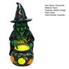 Creepy Haunted House Props Halloween Witch Cauldron Lamp Figurine, Resin Scary Witches Lighted-Up Realistic Craft Cauldron, Festival Supplies