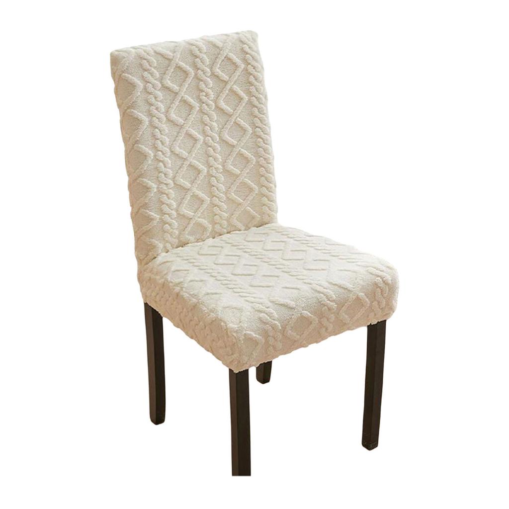 Chair Covers for Dining Room Soft Jacquard Stretch Chair Slipcover for Large Size Dining Chair Washable Removable Chair Protect