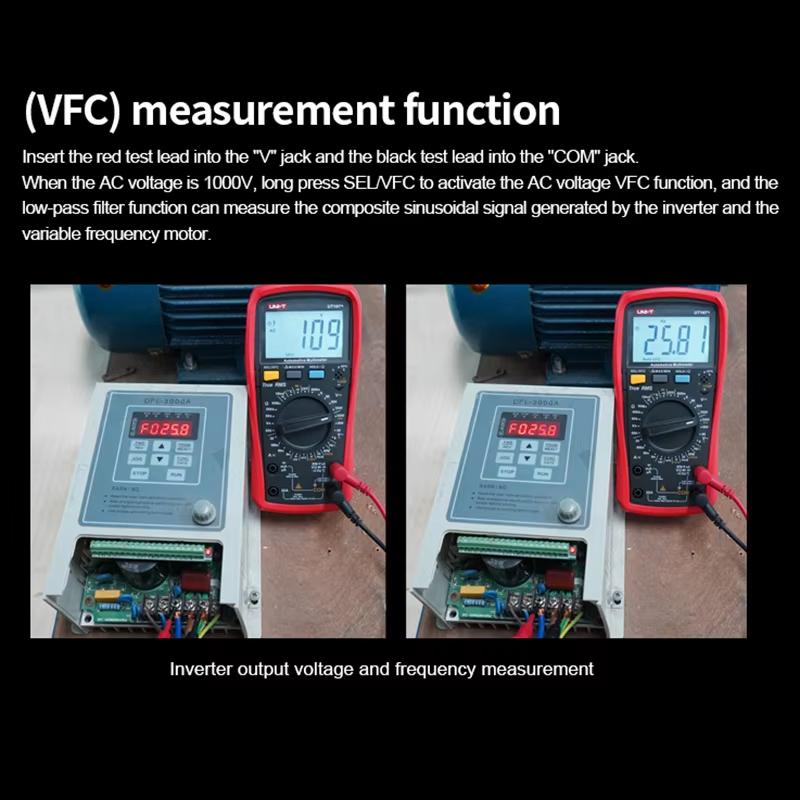 UNI-T UT105+ UT107 Plus Automotive Multimeter with Tachometer Engine Speed RPM VFC Tester Professional Digital Car Multi Meter